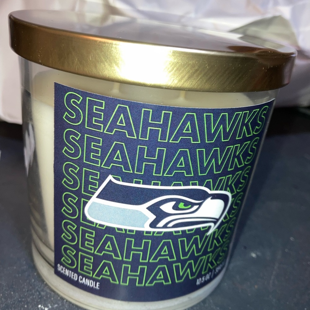 Seattle Seahawks Scented Candle New Balsam Fir Woodsy